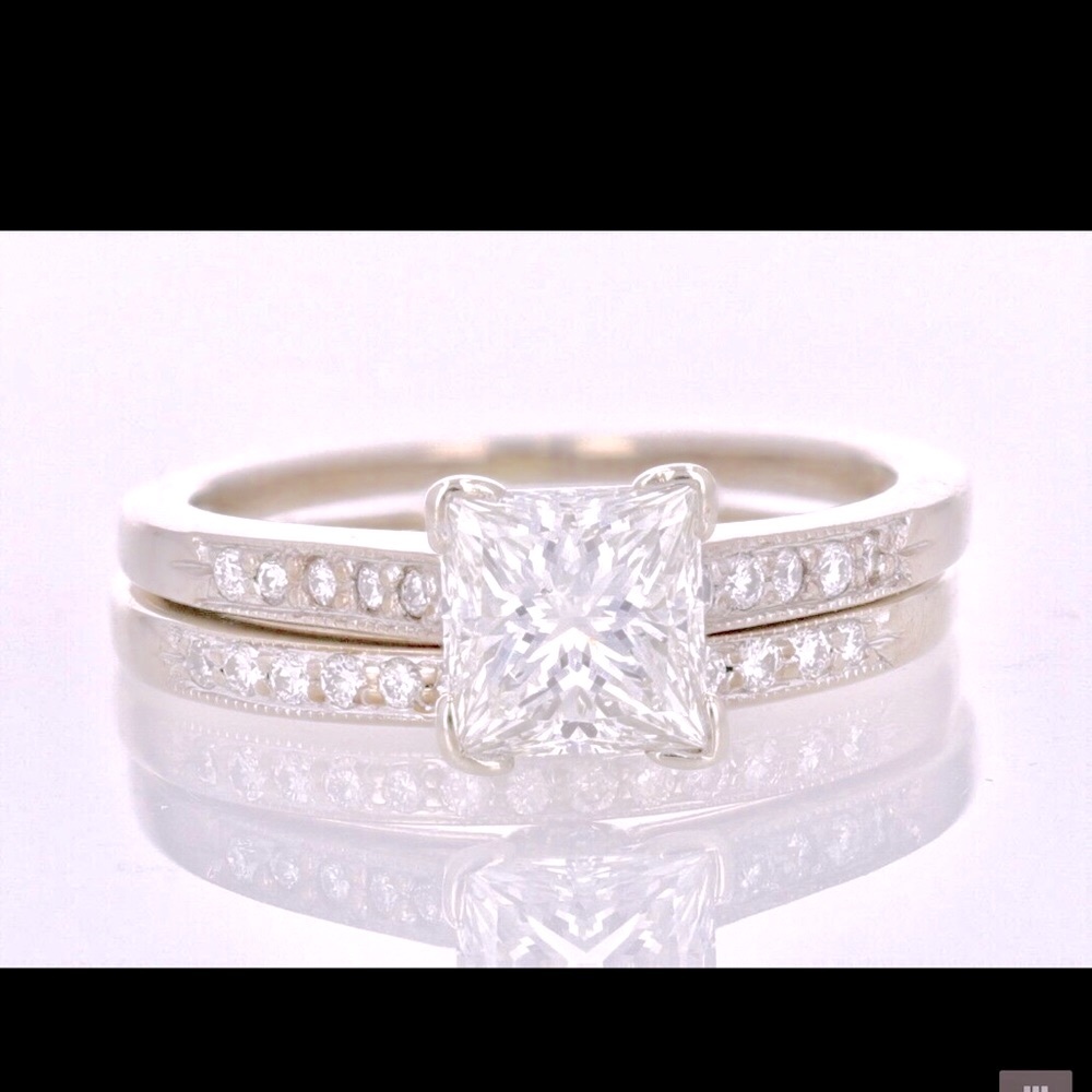 💕Scott Kay 1.05ct Princess Cut w/Band & Appraisal - Picture 2 of 13